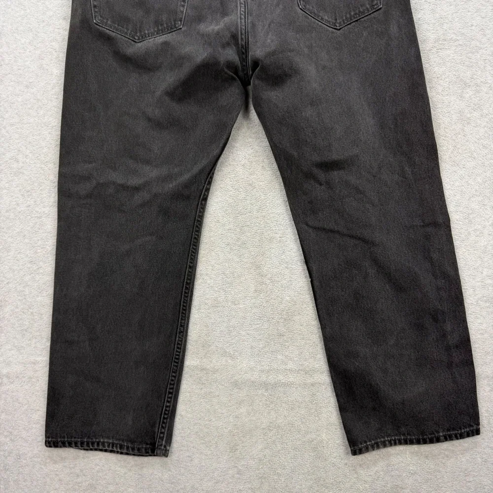 Levis‎ 505 Regular Fit Jeans Mens 40x28* Black Denim Pants Faded Straight Work
